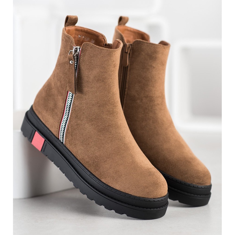 Seastar Saappaat mustalla alustalla ruskea monivärinen 1