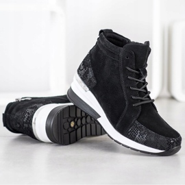 Filippo Nahkaiset nahkasaappaat musta 2