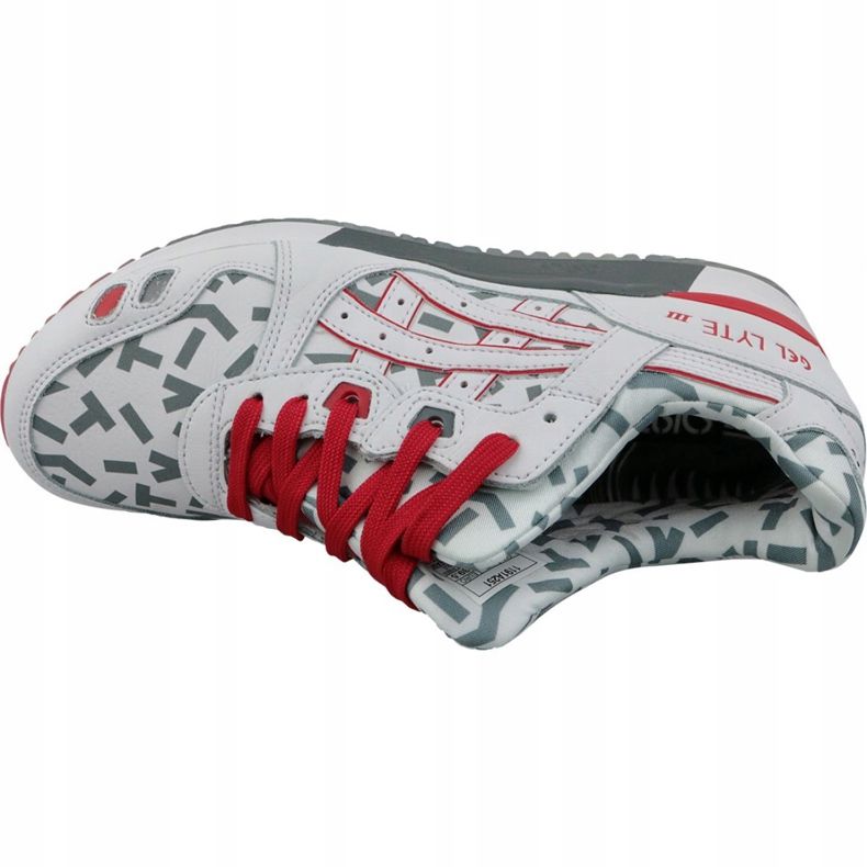 Asics Gel-Lyte III U 1191A251-100 valkoinen punainen harmaa 2