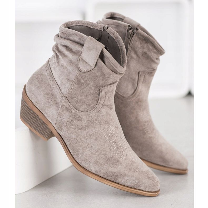 Cm Paris Mokkanahkaiset cowboy -saappaat beige 1