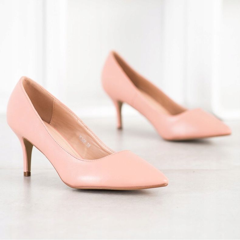 SHELOVET Pumput Eco -nahkaa vaaleanpunainen 2