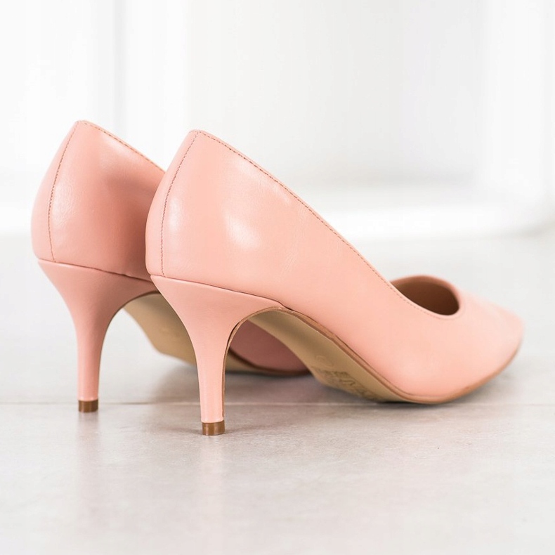 SHELOVET Pumput Eco -nahkaa vaaleanpunainen 1