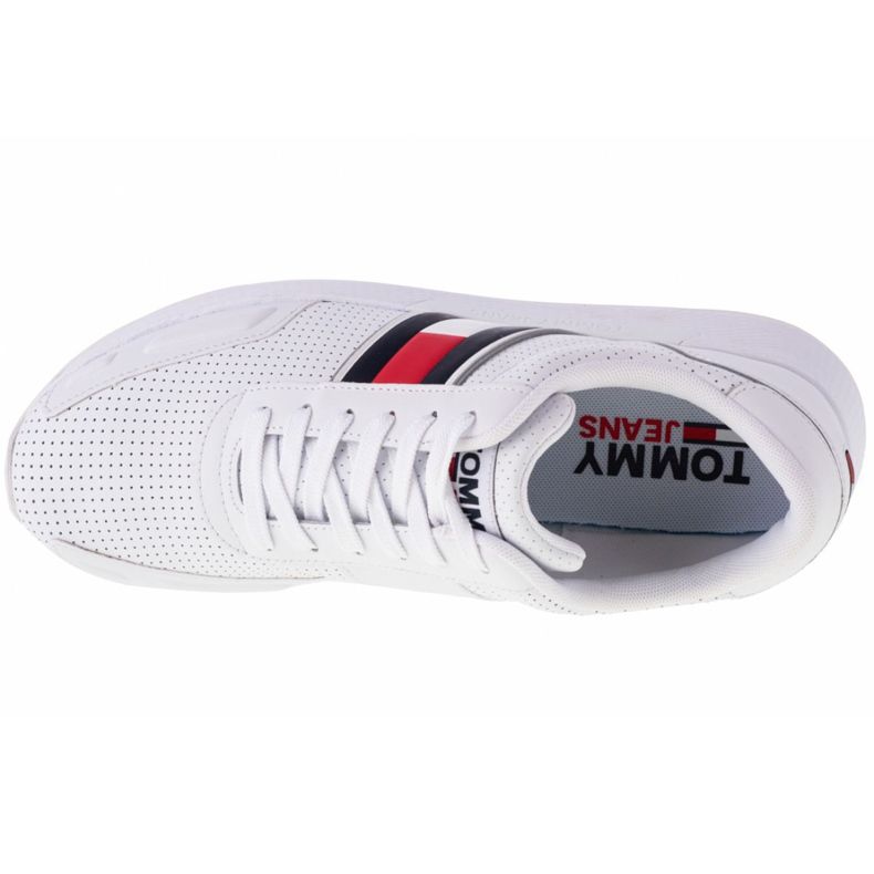 Kengät Tommy Hilfiger Flexi Perf Leather Runner M EM0EM00580-YBR valkoinen 2