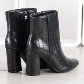 Goodin Saappaat Spitz Snake Print musta 1