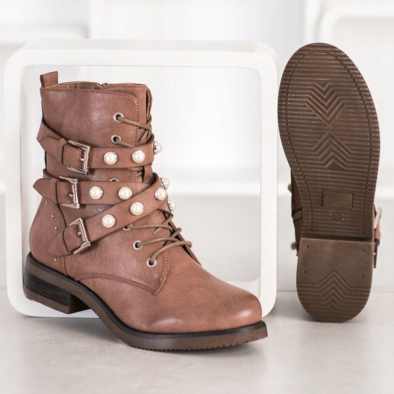 Super Me Saappaat helmillä ruskea 2