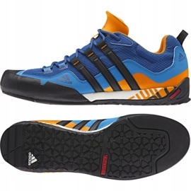 Adidas Terrex Swift Solo M AQ5296 kengät musta sininen oranssi 1