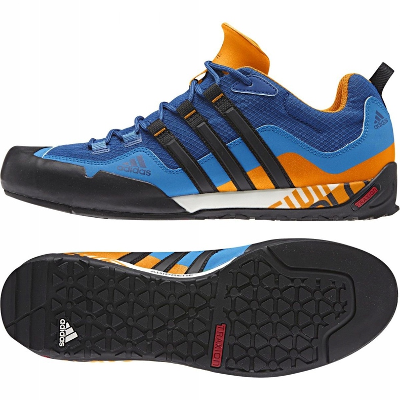 Adidas Terrex Swift Solo M AQ5296 kengät musta sininen oranssi 1
