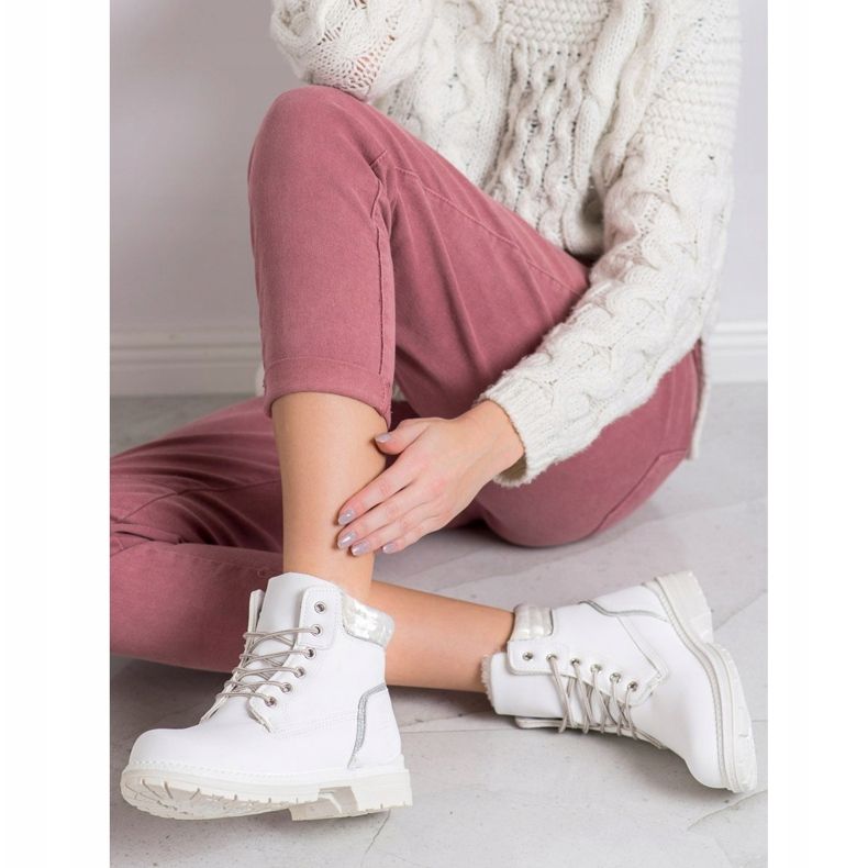 SHELOVET Vaelluskengät, joissa on velour -päälliset valkoinen hopea 1