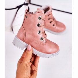 Lasten trappers saappaat lämmitetty turkis Pink Mia vaaleanpunainen 2
