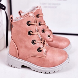 Lasten trappers saappaat lämmitetty turkis Pink Mia vaaleanpunainen 1