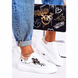 Naisten urheilukengät Lenkkarit Fly White Golden Amour valkoinen 1