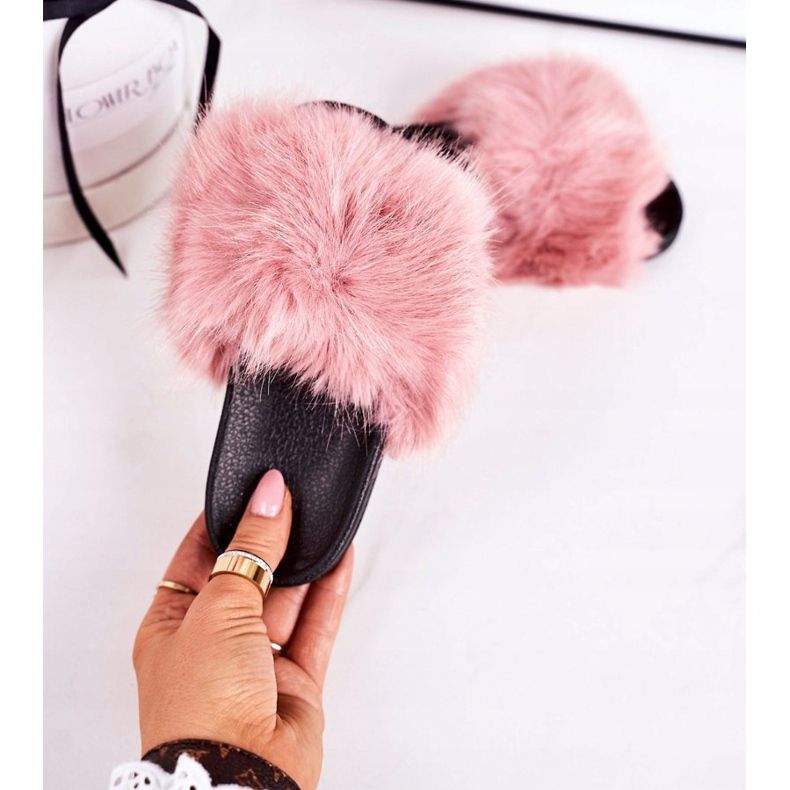 Lasten vaaleanpunaiset Fashionista -turkkitossut vaaleanpunainen 2