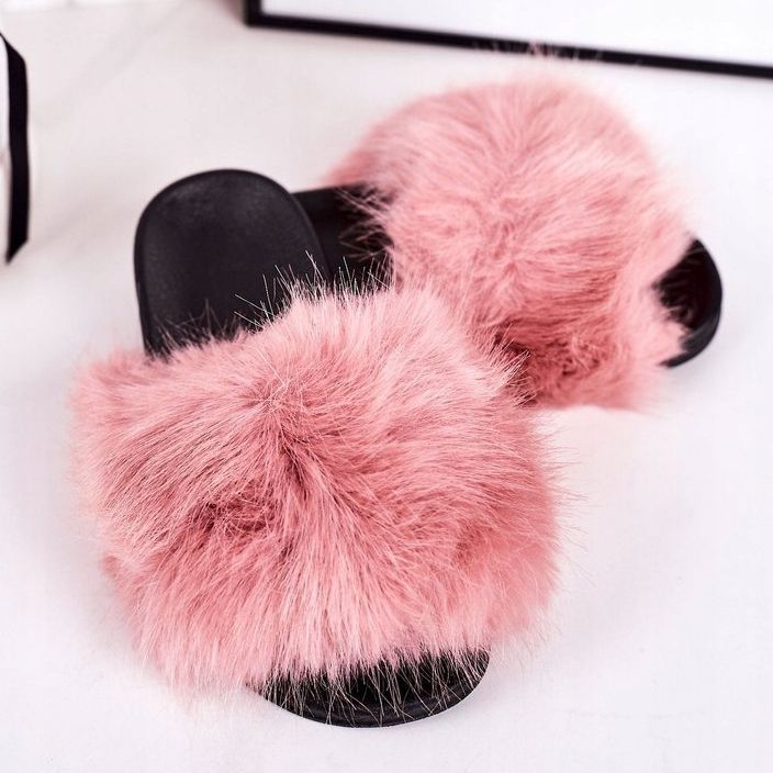 Lasten vaaleanpunaiset Fashionista -turkkitossut vaaleanpunainen 1