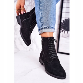 PJ1 Klassiset naisten lämpimät mokkanahkaiset mustat yksinkertaisuus 2