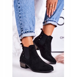 PJ1 Naisten klassiset Chelsea -saappaat Mokkanahkaiset mustat kävelykengät 1