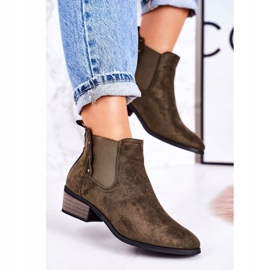 PJ1 Naisten klassiset Chelsea -saappaat Suede Dark Green Walker -saappaat khaki vihreä 1