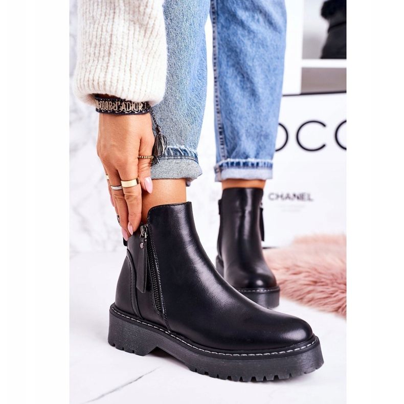 PJ1 Naisten lämpimät saappaat kumipohjalla Black Moon Walk musta 1