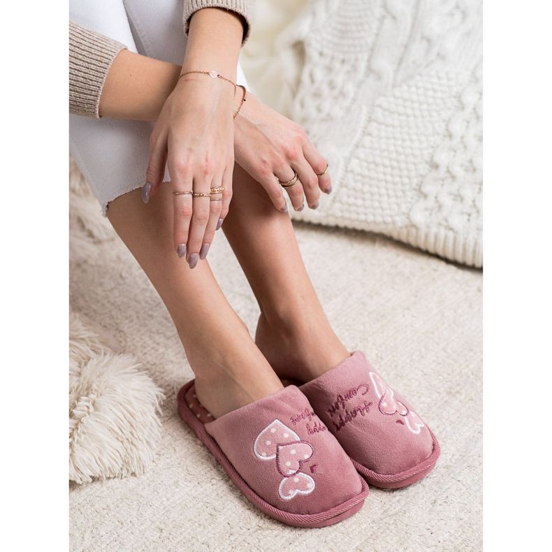 Bona Lämpimät Happy Comfort -tossut vaaleanpunainen 1