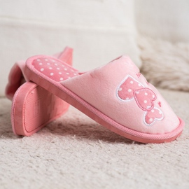 Bona Lämpimät Happy Comfort -tossut valkoinen vaaleanpunainen 1