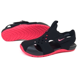 Nike Sunray Protect 2 (PS) Jr 943826-003 sandaalit musta vaaleanpunainen 1