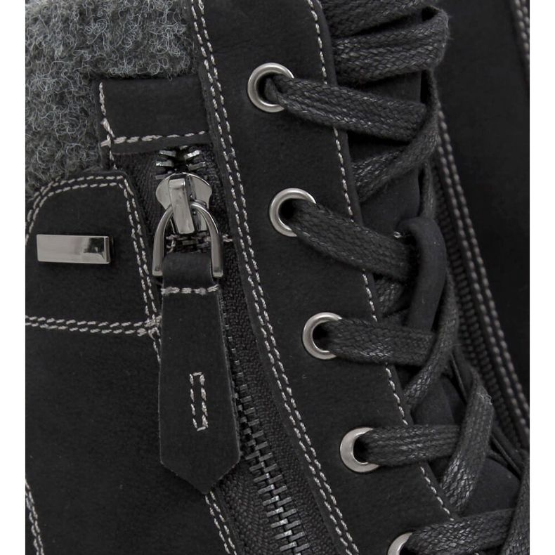 Mustat puiset saappaat naisille 4058 Musta 1