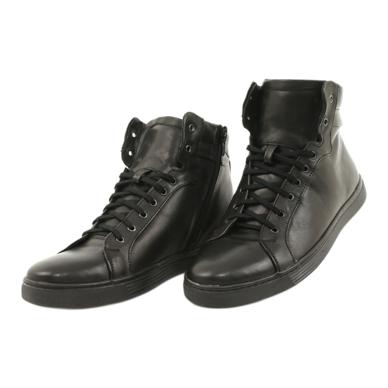 KENT miesten nahkatossut mustat Chris 2