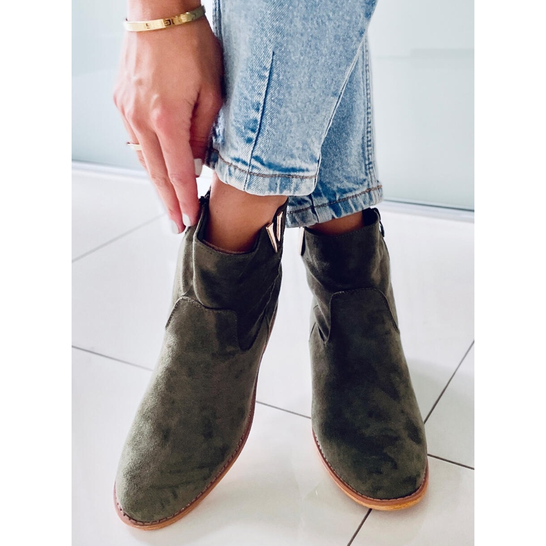 Vihreä ZT1013 Vihreät saappaat piilotetulla kiilalla 2