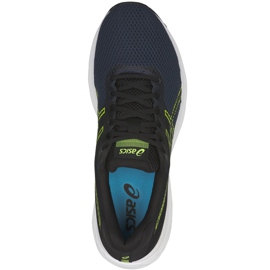 Asics Gel Phoenix 9 T822N 400 miesten juoksukengät musta tummansininen keltainen 1