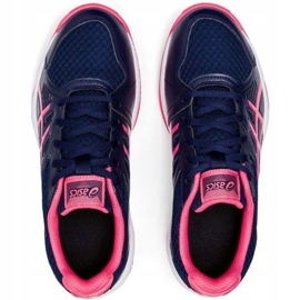 Asics Upcourt 3 naisten lentopallokengät, tummansininen-vaaleanpunainen 1072A012 407 1
