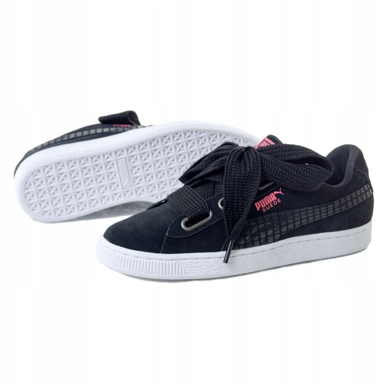 Puma Suede Heart Street 2 W 366780 01 musta vaaleanpunainen 1