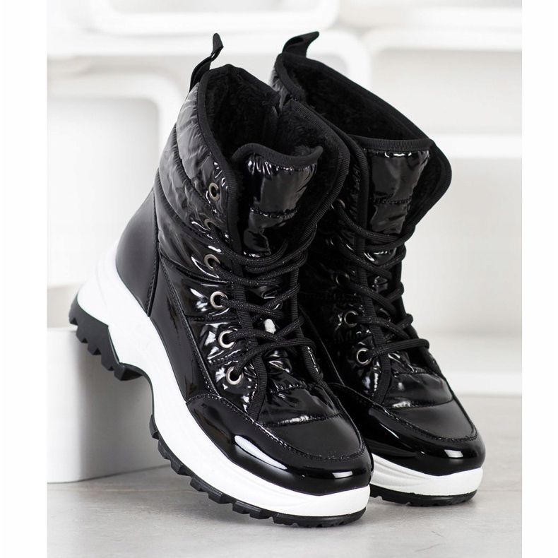 SHELOVET Mukavat lumisaappaat musta 2