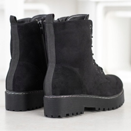 SHELOVET Suede Trappers alustalla musta 1