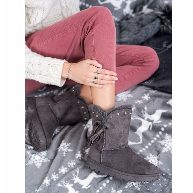 SHELOVET Harmaa Mukluki, jossa on kuutiometriä 1