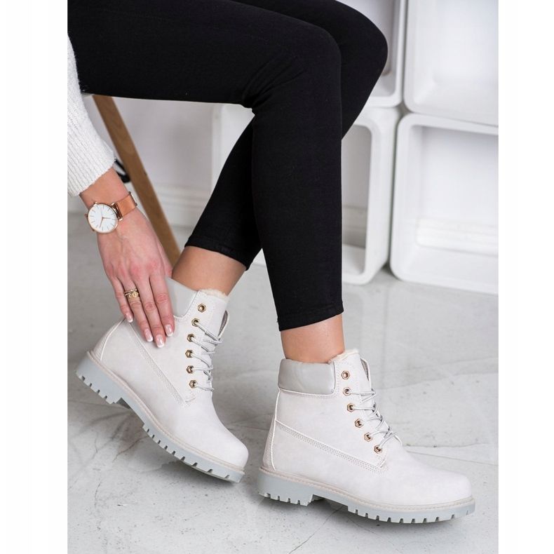 SHELOVET Lämpimät vaelluskengät Eco -nahalla harmaa 1