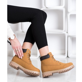 SHELOVET Lämpimät vaelluskengät Eco -nahalla ruskea 2