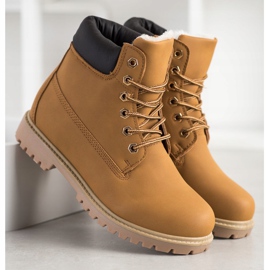 SHELOVET Lämpimät vaelluskengät Eco -nahalla ruskea 1