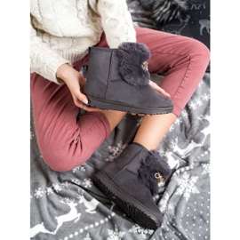 Queentina Lämmin Mukluki koristeineen harmaa 1