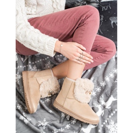 Queentina Lämmin Mukluki koristeineen beige 1