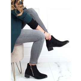 Saappaat mantelimusta mokkanahka varvassuoja 88168-1 Musta 1