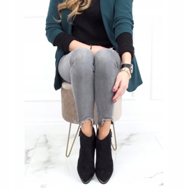 Saappaat mantelimusta mokkanahka varvassuoja 88168-1 Musta 2