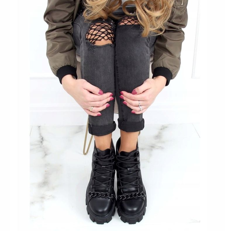 Mustat korkeapohjaiset saappaat NC1106 Musta 2