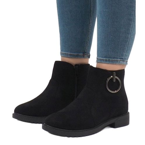 Mustat X-36-mokkanahkaiset saappaat 2