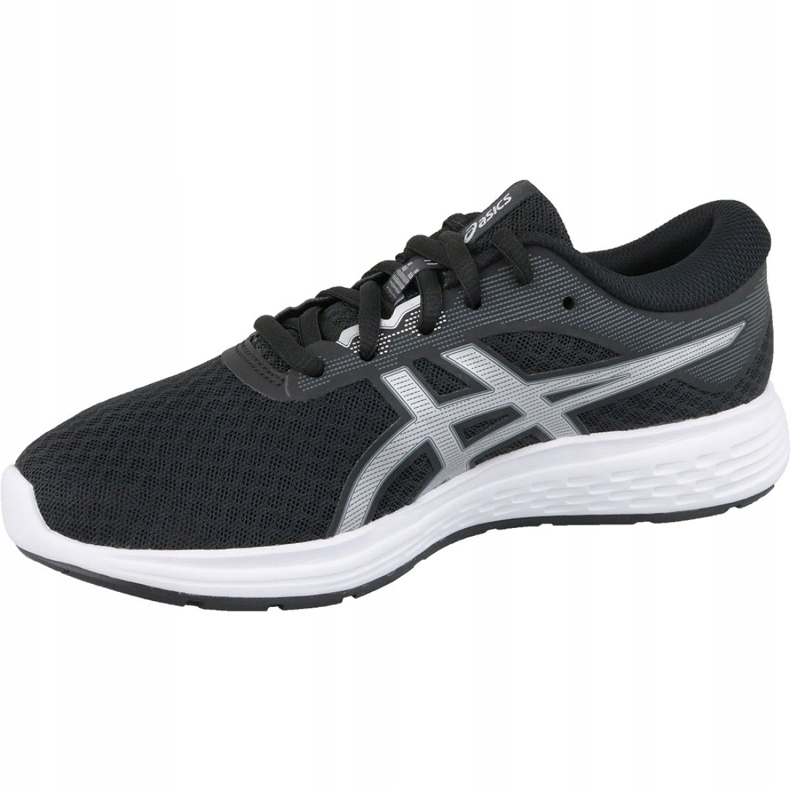Juoksukengät Asics Patriot 11 Gs Jr 1014A070-002 musta hopea harmaa 1