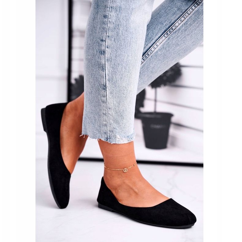 EVE Naisten Mokkanahka ballerinat Musta Lasota 1031 2