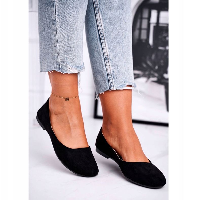 EVE Naisten Mokkanahka ballerinat Musta Lasota 1031 3