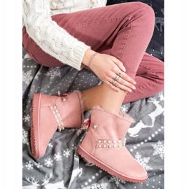 Queentina Vaaleanpunainen Mukluki helmillä 1