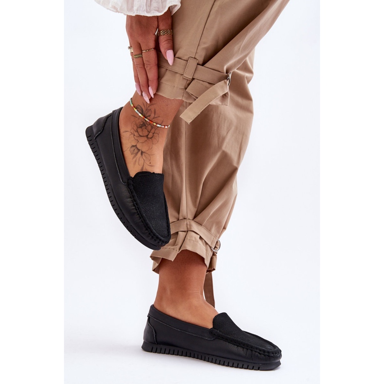 Naisten klassiset nahkakengät S.Barski LR97630 Musta 1