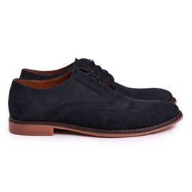 Bednarek Polish Shoes Miesten nahkakengät Nubuck Bednarek Navy Blue sininen 1