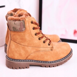 Apawwa Lasten saappaat Loukkaajat lämmitetty turkiksella Camel London beige ruskea 1