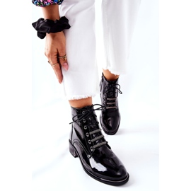 D&A Klassiset naisten lämpimät saappaat, lakattu musta heijastus 2